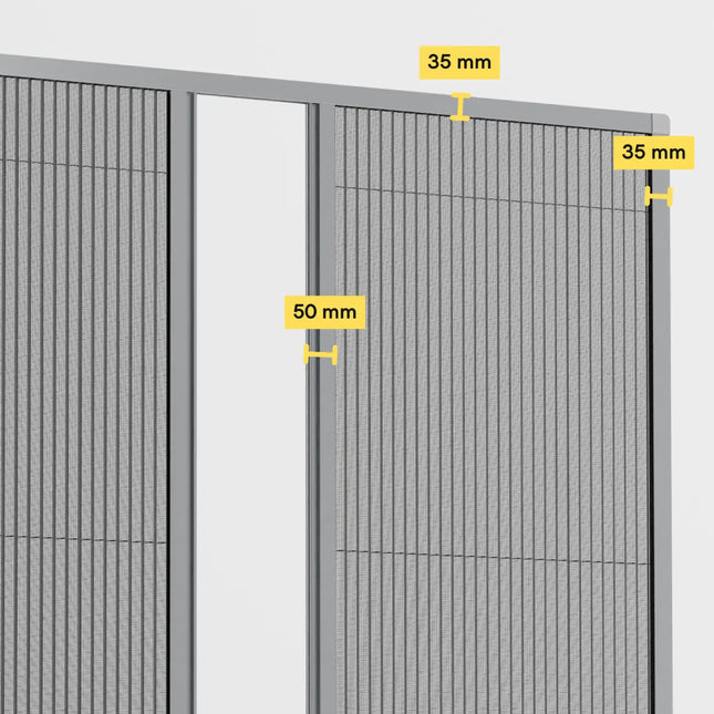 Zanzariera Porta Finestra Battente 2 Ante Plissettata su misura